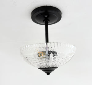 Garden Bloom Cut Crystal Bowl Ceiling Light