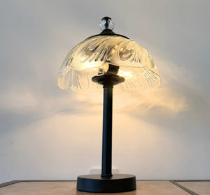 Vintage Swirl Petal Glass Table Lamp