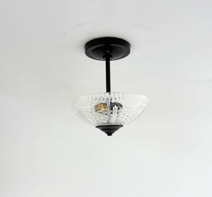 Garden Bloom Cut Crystal Bowl Ceiling Light