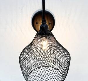 Black Farmstead Wire Lantern Wall Sconce - The Lamp Goods