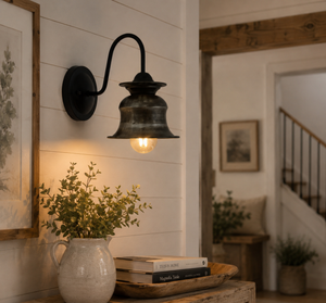 Small Pewter Orchard Bell Wall Sconce
