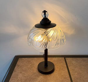 Vintage Swirl Petal Glass Table Lamp