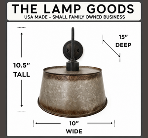 Copper-Edge Brass Toned Farm Drum Wall Sconce