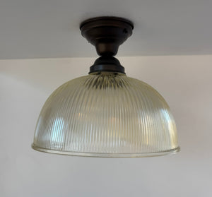 Farmhouse Factory Style Holophane Dome Light