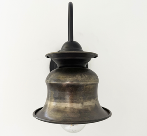Small Pewter Orchard Bell Wall Sconce