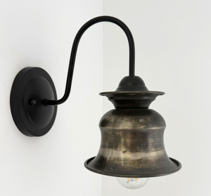 Small Pewter Orchard Bell Wall Sconce