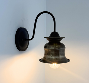Small Pewter Orchard Bell Wall Sconce
