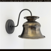 Large Pewter Orchard Bell Wall Sconce