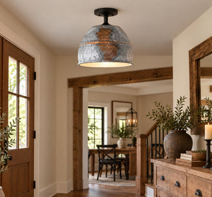 Rustic Bucket Farmhouse Light Fixture - The Lamp Goods
