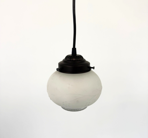 Frosted Vine Clear Bottom Dome Pendant