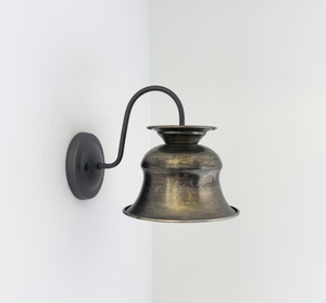 Large Pewter Orchard Bell Wall Sconce