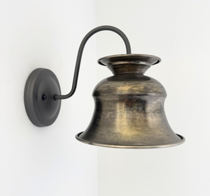 Large Pewter Orchard Bell Wall Sconce