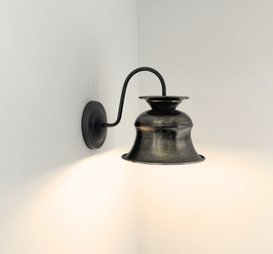 Large Pewter Orchard Bell Wall Sconce