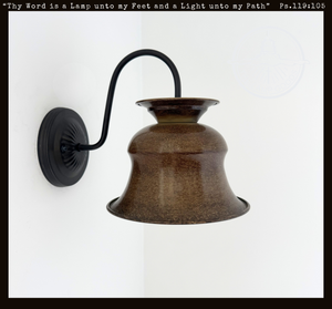 Rustic Orchard Bell Wall Sconce