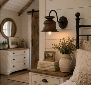 Rustic Orchard Bell Wall Sconce
