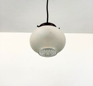 Frosted Vine Clear Bottom Dome Pendant