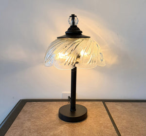 Vintage Swirl Petal Glass Table Lamp