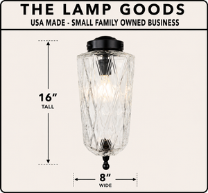 Vintage Diamond Prism Glass Pendant Light - The Lamp Goods
