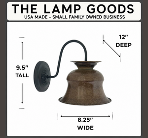 Rustic Orchard Bell Wall Sconce