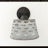 Rustic Galvanized Vented Tin Wall Sconce