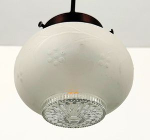 Frosted Vine Clear Bottom Dome Pendant