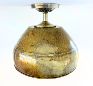GOLD Rustic Bucket Farmhouse Ceiling Light - The Lamp Goods