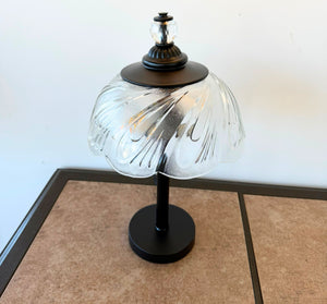 Vintage Swirl Petal Glass Table Lamp
