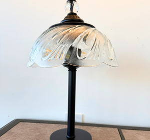 Vintage Swirl Petal Glass Table Lamp