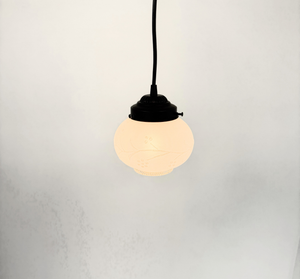 Frosted Vine Clear Bottom Dome Pendant