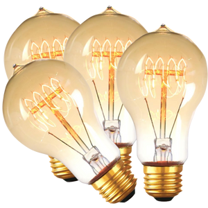 4 Pack - Dimmable Spiral Vintage 60W Incand.