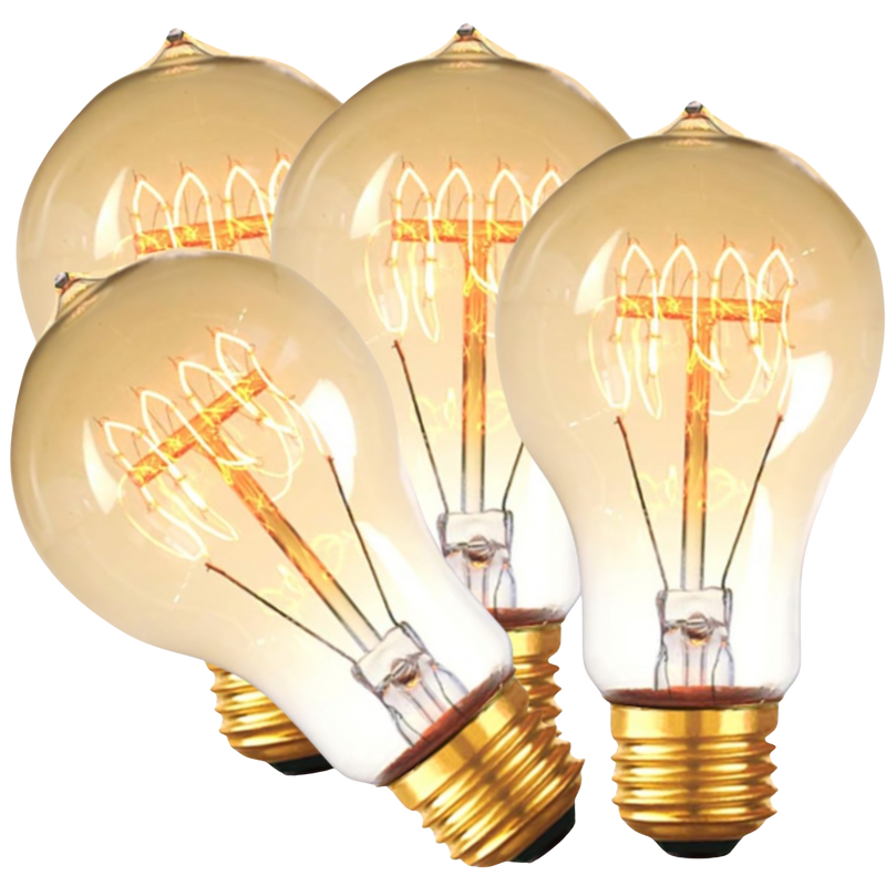 4 Pack - Dimmable Incandescent Spiral 60W - The Lamp Goods