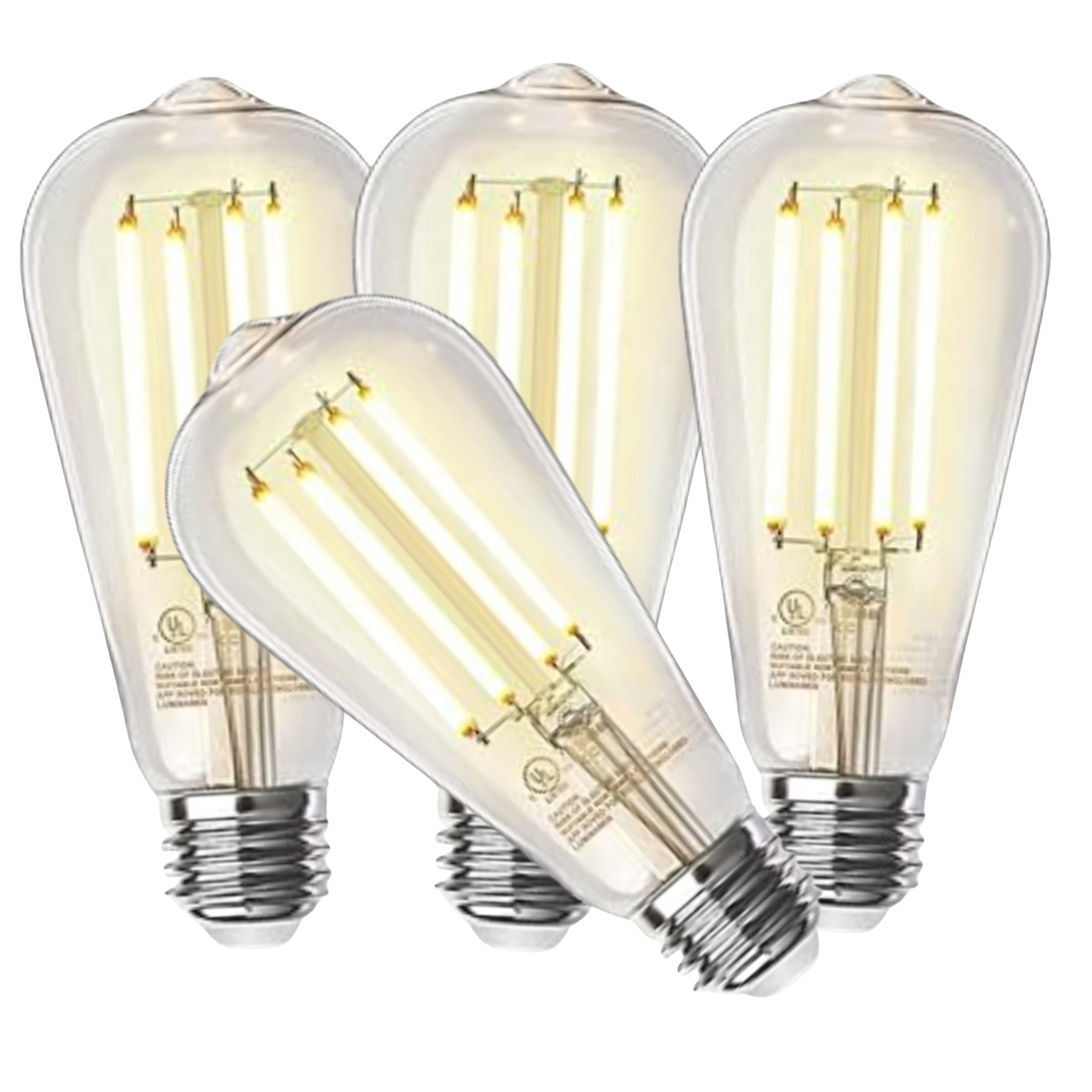 4 Pack - Dimmable Teardrop LED Vintage 60W Eq. - The Lamp Goods