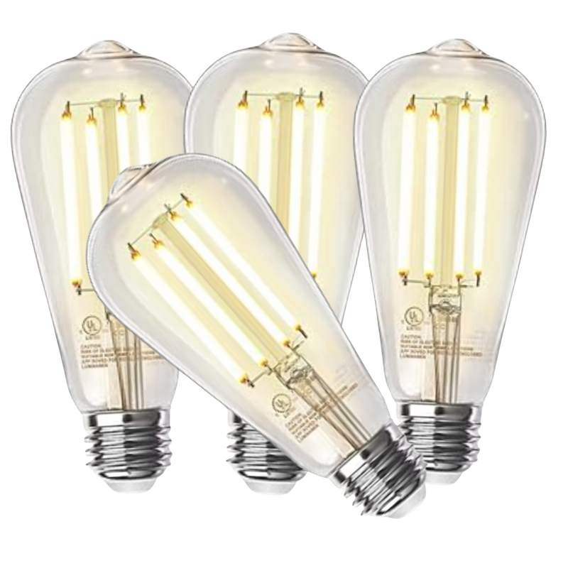 4 Pack - Dimmable Teardrop LED Vintage 60W Eq. - The Lamp Goods