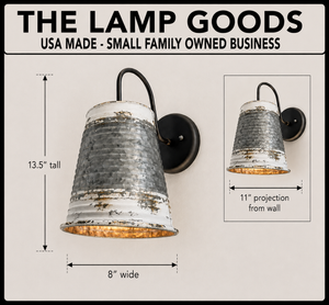Distressed Large Farmhouse Wall Sconce Light