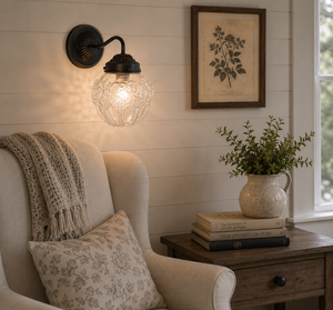 Victorian Embossed Globe Wall Light