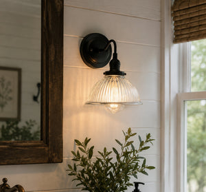 Factory Holophane Dome Exposed Socket Wall Sconce