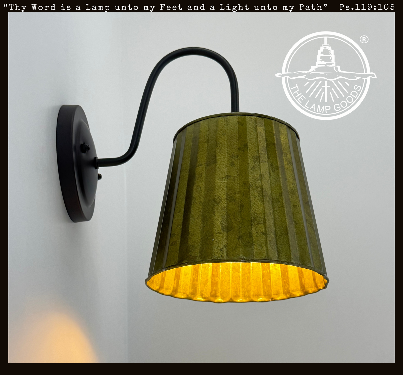 Sage Galvanized Fluted Sconce