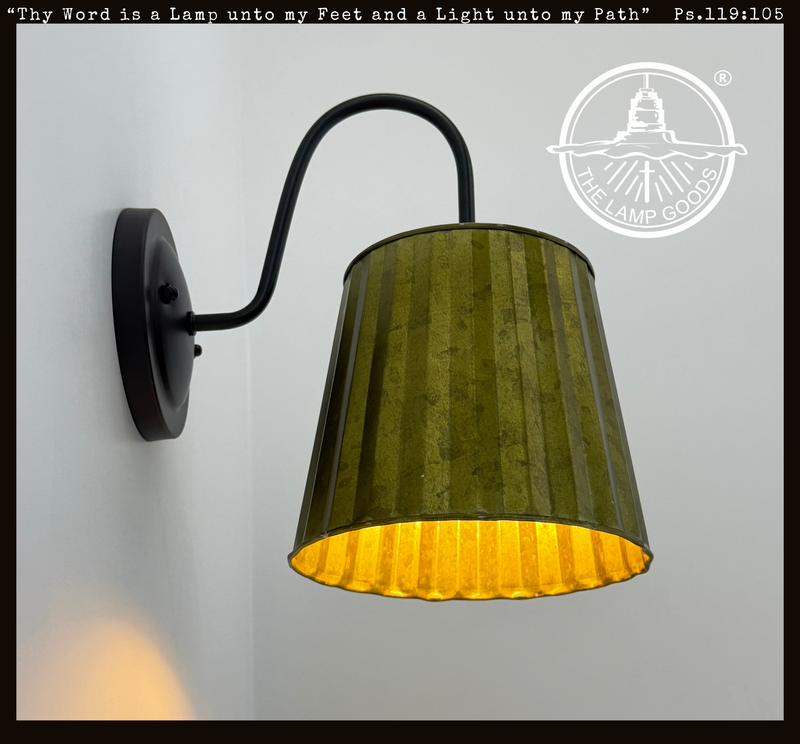 Sage Galvanized Fluted Sconce