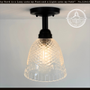 Vintage Diamond Trellis Floral Band Ceiling Light