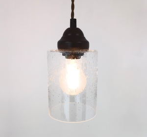 Simple Seeded Glass Farmhouse Pendant