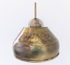Antique Dark Brassy Gold Rustic Bucket Wall Sconce - The Lamp Goods