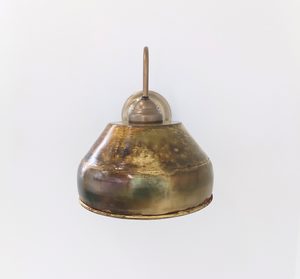 Antique Dark Brassy Gold Rustic Bucket Wall Sconce - The Lamp Goods
