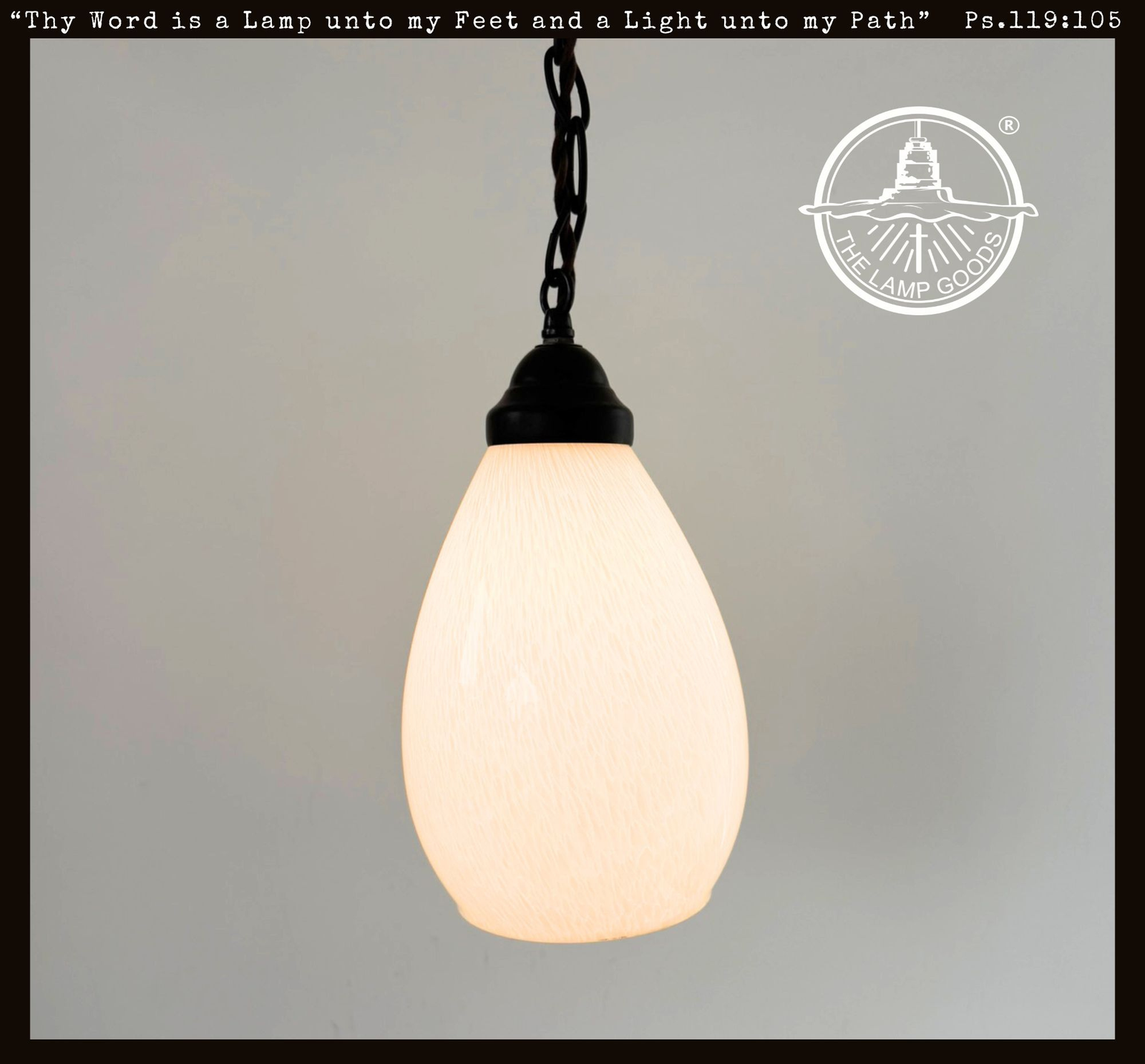 Farmhouse White Feathered Glass Pendant