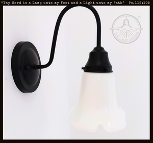 Rare Antique Milk Glass Tulip Wall Sconce