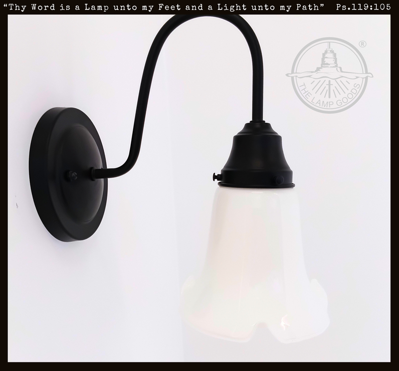 Rare Antique Milk Glass Tulip Wall Sconce