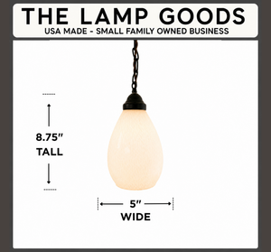 Farmhouse White Feathered Glass Pendant