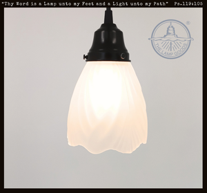 Frosted Simple Drape Pendant