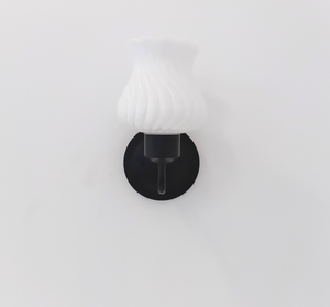 RARE Antique Milk Glass Swirl Wall Sconce