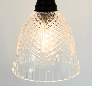 Vintage Diamond Trellis Floral Band Ceiling Light