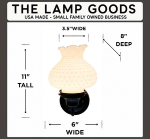 Hobnail Milk Glass Wall Sconce